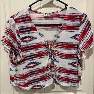 Show Me Your MUMU crop lattice top